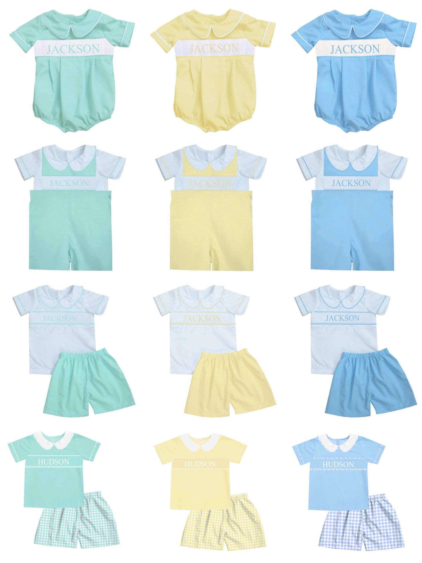 Pastel Boy Name Smocks #2 (WS)